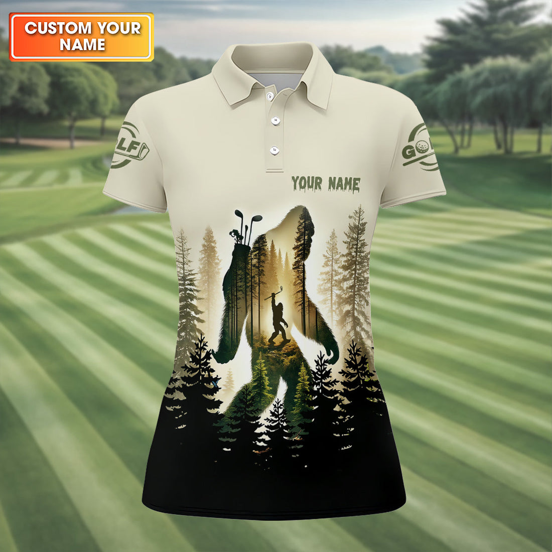 Not All Who Wander Are Lost Some Are Looking For Golf Balls Bigfoot Golf Shirt, Ladies Golf Polos