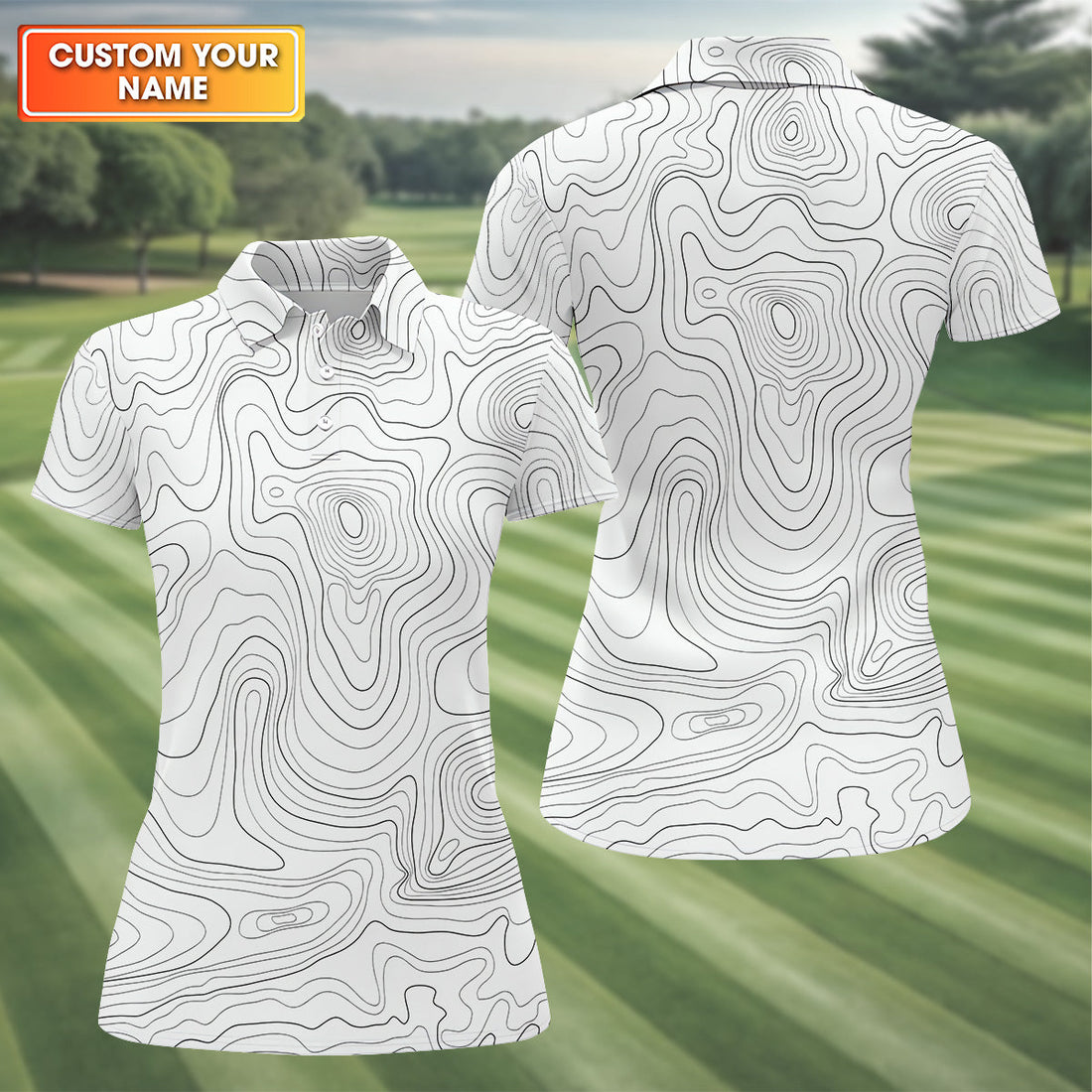 White Topo Womens Golf Tops, Ladies Sleeveless Polo, Unique Gift For Golfer, Golfing Apparel