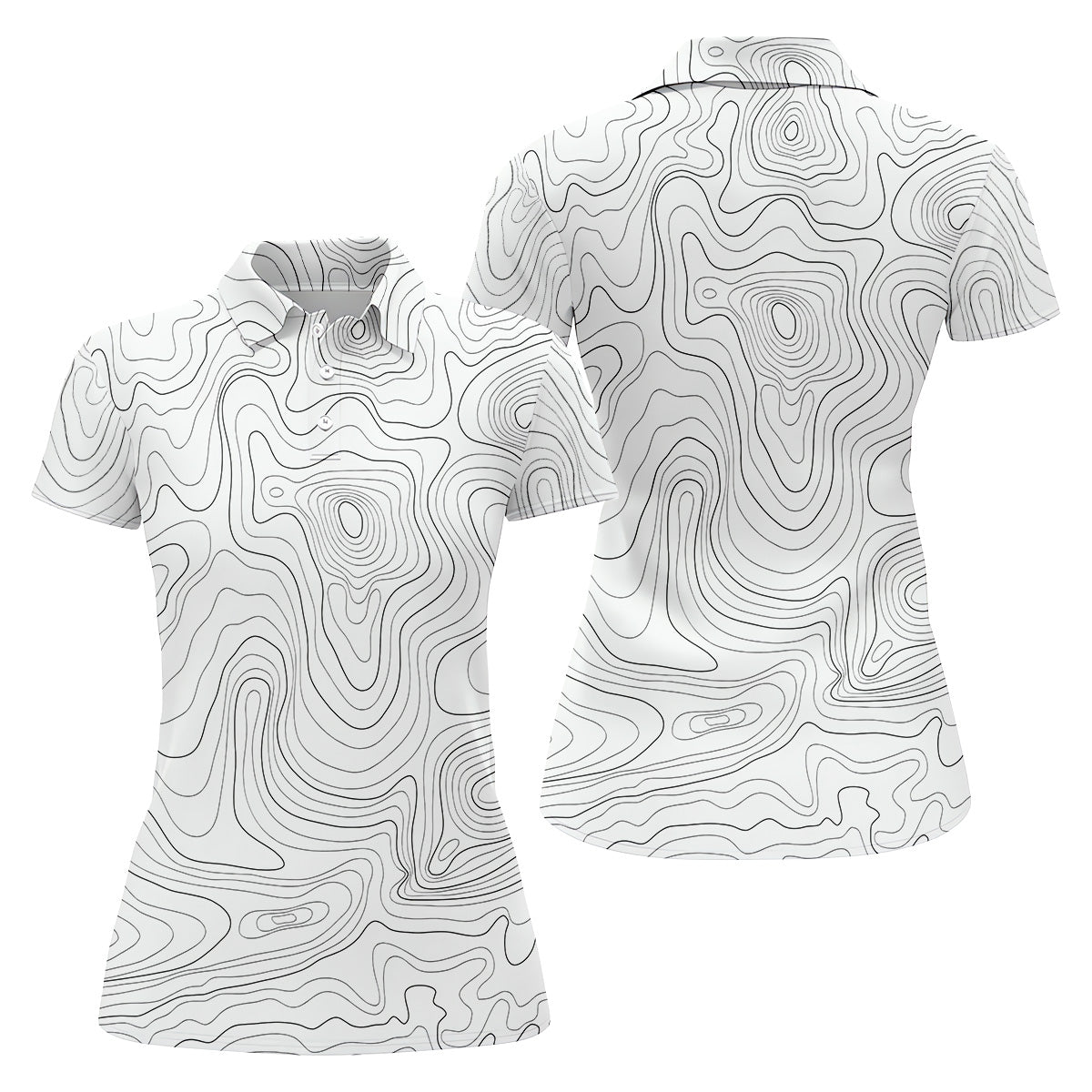 White Topo Womens Golf Tops, Ladies Sleeveless Polo, Unique Gift For Golfer, Golfing Apparel