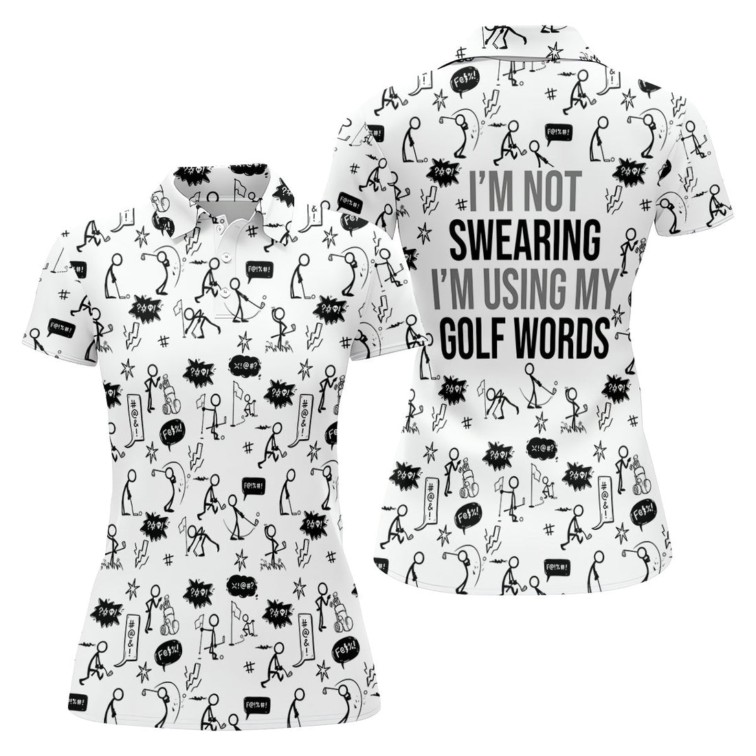 I'm Not Swearing I'm Using My Golf Words Funny Golf Shirt, Couple Golf Shirt, Matching Golf Shirt