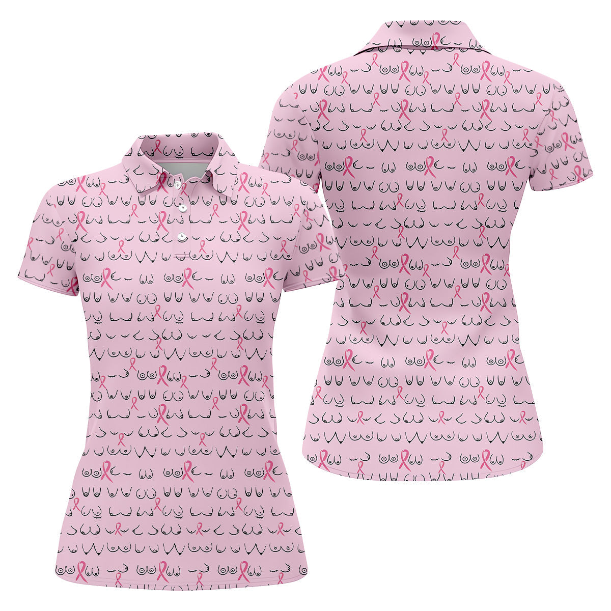 Breast Cancer Golf Shirt, Ladies Sleeveless Golf Shirts, Ladies Golf Shirts, Matching Golf Shirts