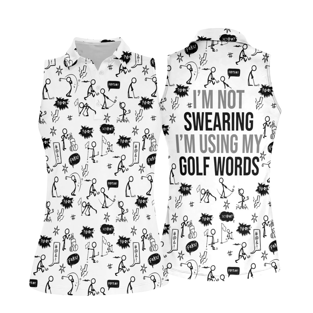 I'm Not Swearing I'm Using My Golf Words Funny Golf Shirt, Couple Golf Shirt, Matching Golf Shirt