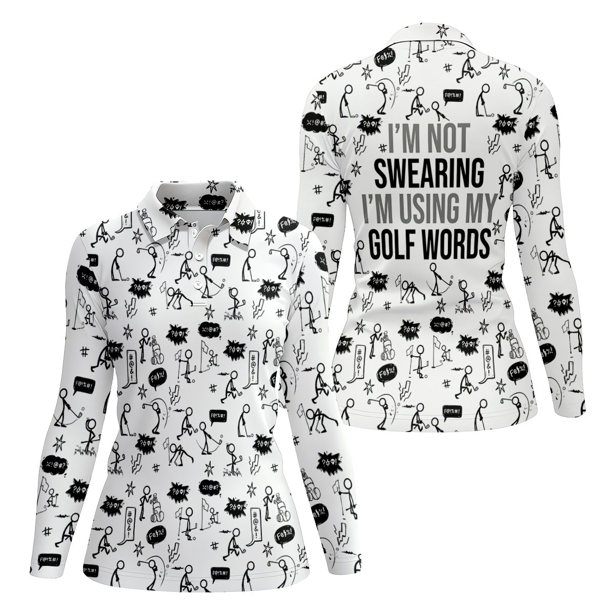 I'm Not Swearing I'm Using My Golf Words Funny Golf Shirt, Couple Golf Shirt, Matching Golf Shirt