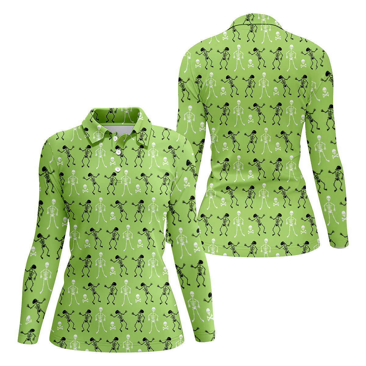 Funny Skeleton Shirt, Halloween Polo Shirts, Green Golf Polo, Womens Sleeveless Polo, Ladies Golf Shirts