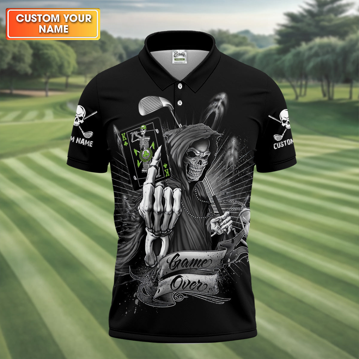 It Takes a Lot of Balls to Golf the Way I Do Funny Skeleton Golf Tops For Men, Men Black Polo, Golfing Apparel