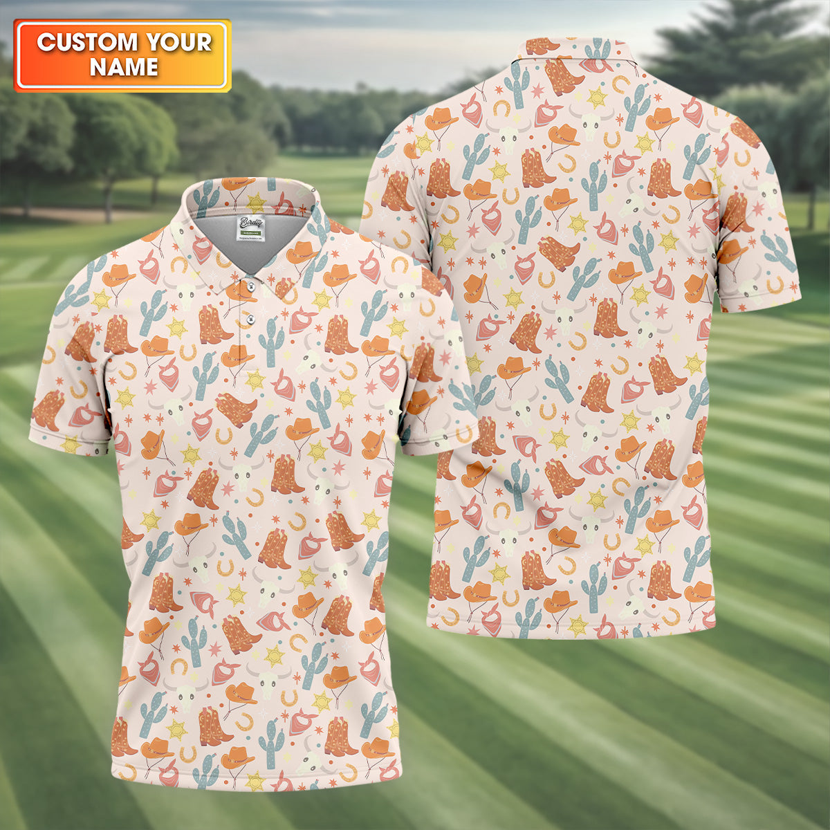 Western Golf Shirt, Cow Skull Shirt, Mens Golf Polo Shirts, Golf Accessories For Men, Golfing Apparel