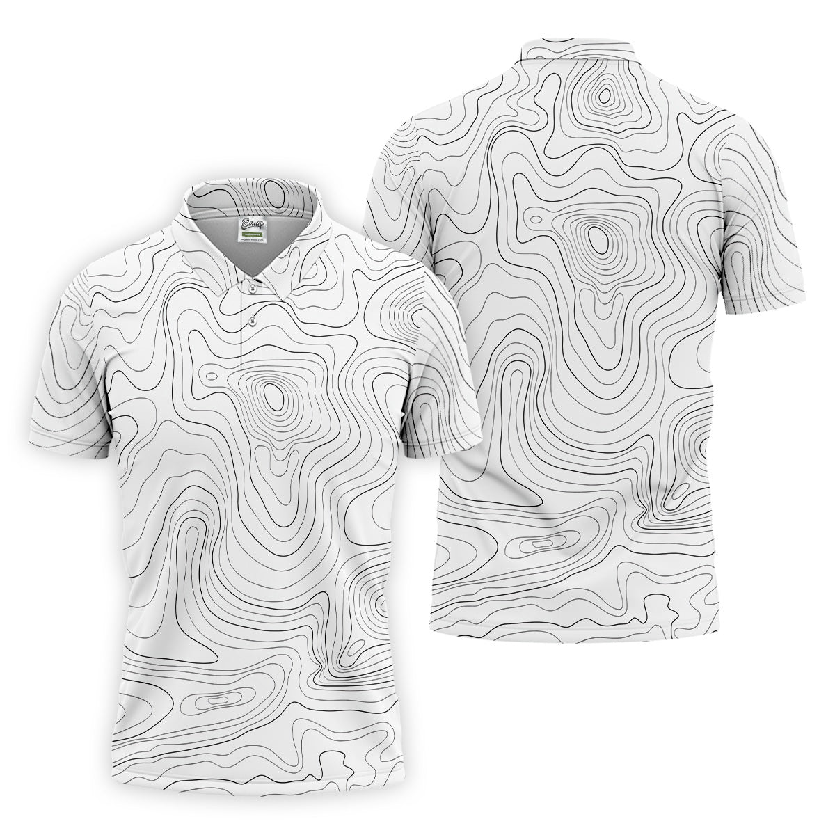 White Topo Mens Golf Polo Shirts, Mens White Polo, Golf Gift For Men, Golfing Apparel