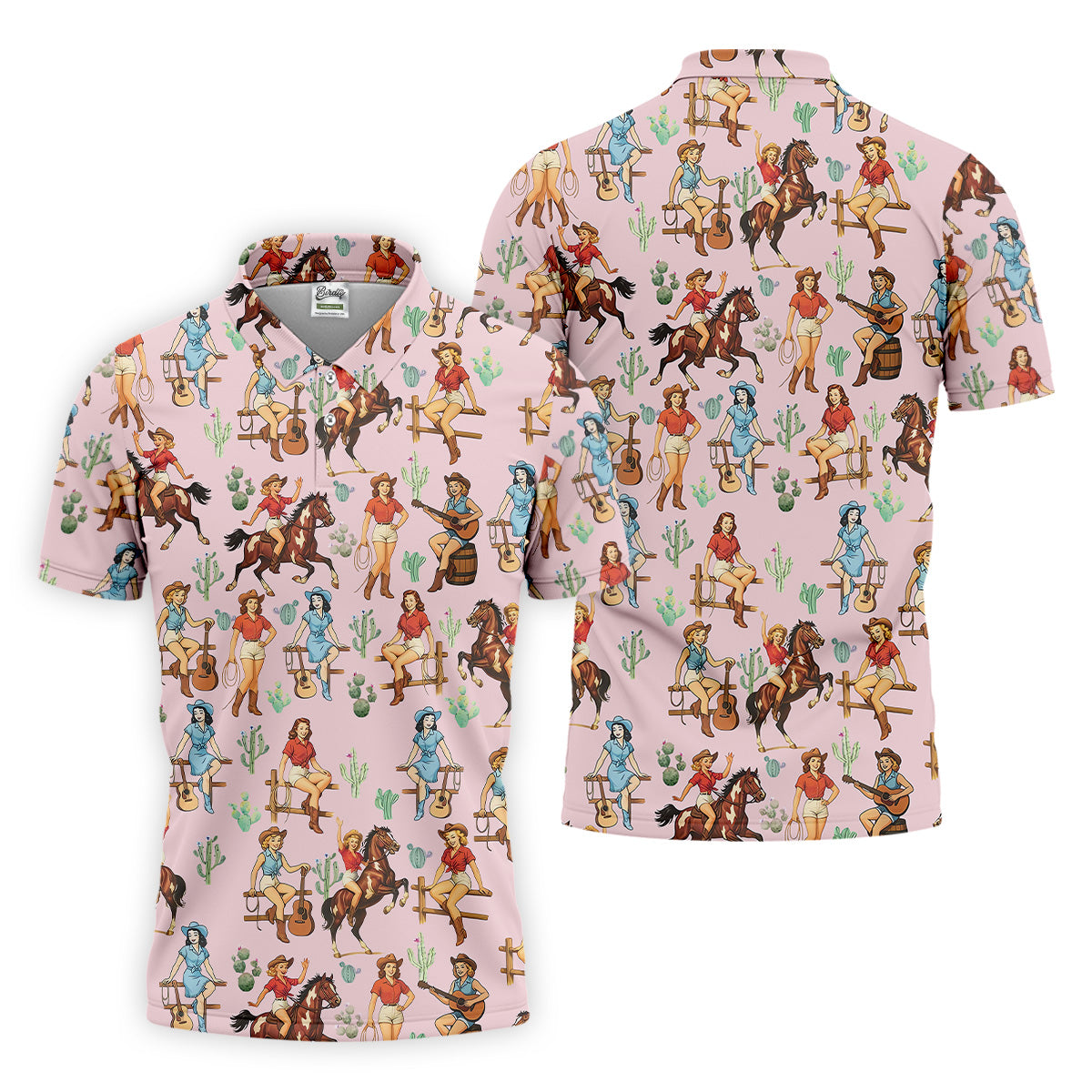 Western Golf Shirt, Pink Golf Shirt Men, Fun Golf Shirts For Men, Cute Golf Shirt, Fun Golf Shirt