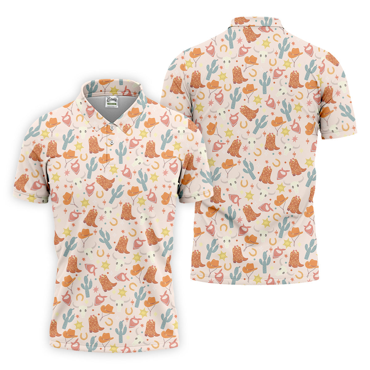 Western Golf Shirt, Cow Skull Shirt, Mens Golf Polo Shirts, Golf Accessories For Men, Golfing Apparel