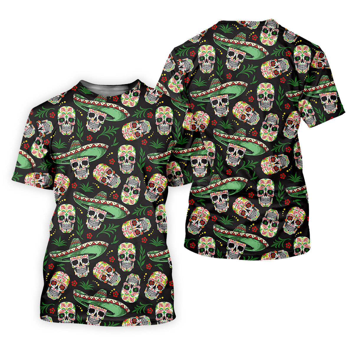 Skull Golf Shirt, Day Of The Dead Shirt, Mexican Floral Shirt, Women Sleeveless Polo, Ladies Golf Shirts