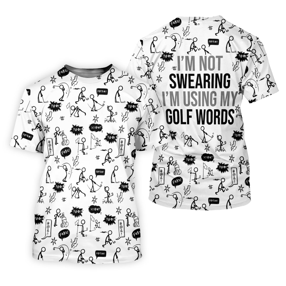 I'm Not Swearing I'm Using My Golf Words Funny Golf Shirt, Couple Golf Shirt, Matching Golf Shirt