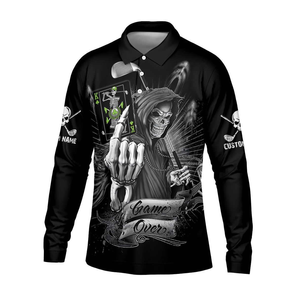 It Takes a Lot of Balls to Golf the Way I Do Funny Skeleton Golf Tops For Men, Men Black Polo, Golfing Apparel