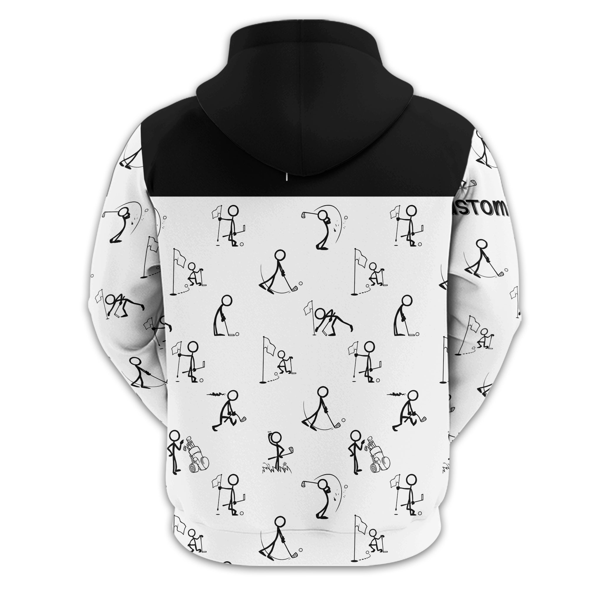 Funny Stick Figure Golf Polo Shirt, Gift For Golfers, Golf Gift For Men