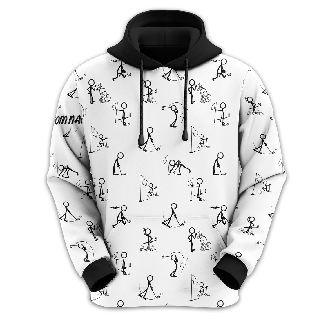 Funny Stick Figure Golf Polo Shirt, Gift For Golfers, Golf Gift For Men