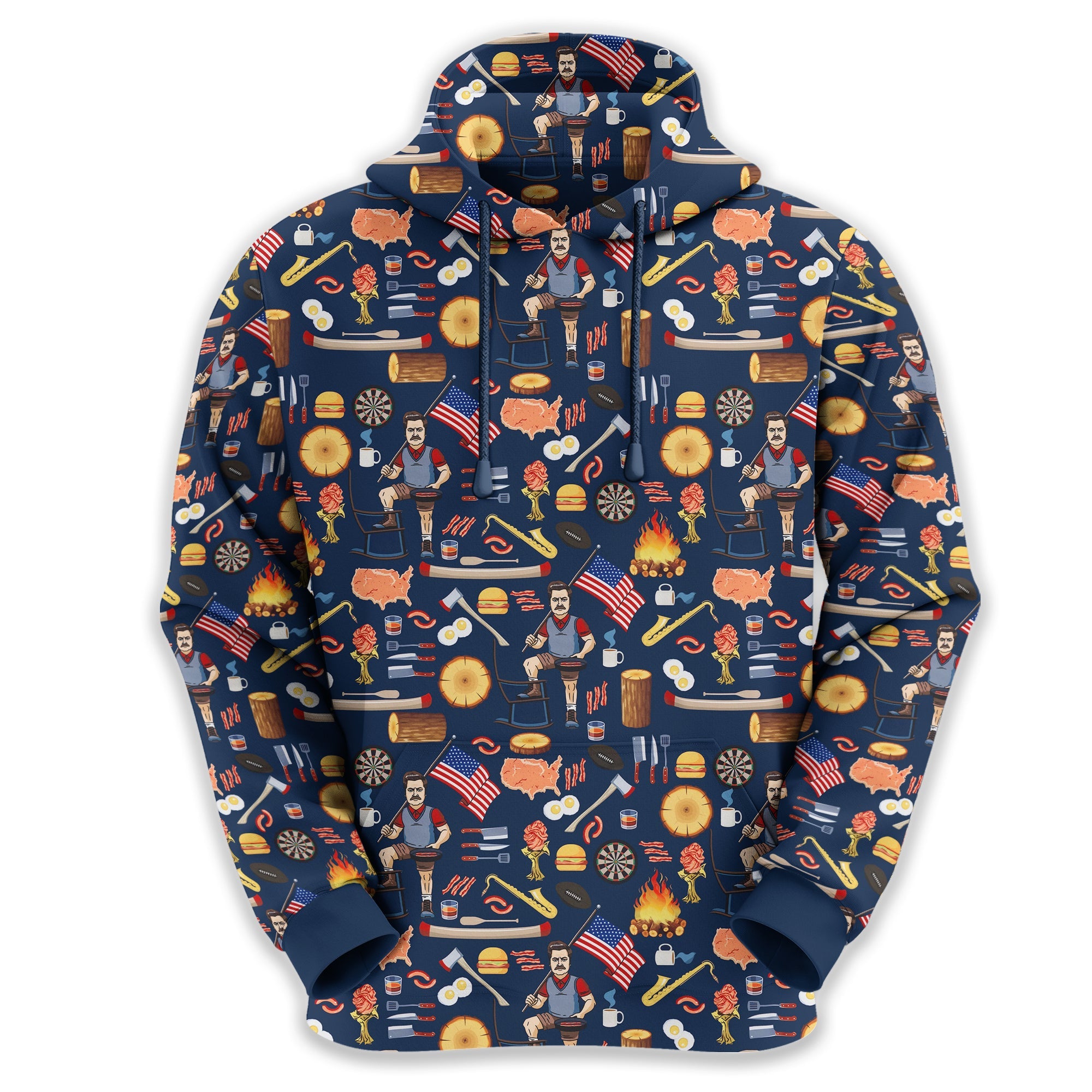 Ron Swanson Men's Golf Polo Shirt, Golfing Apparel, Gift For Golfers