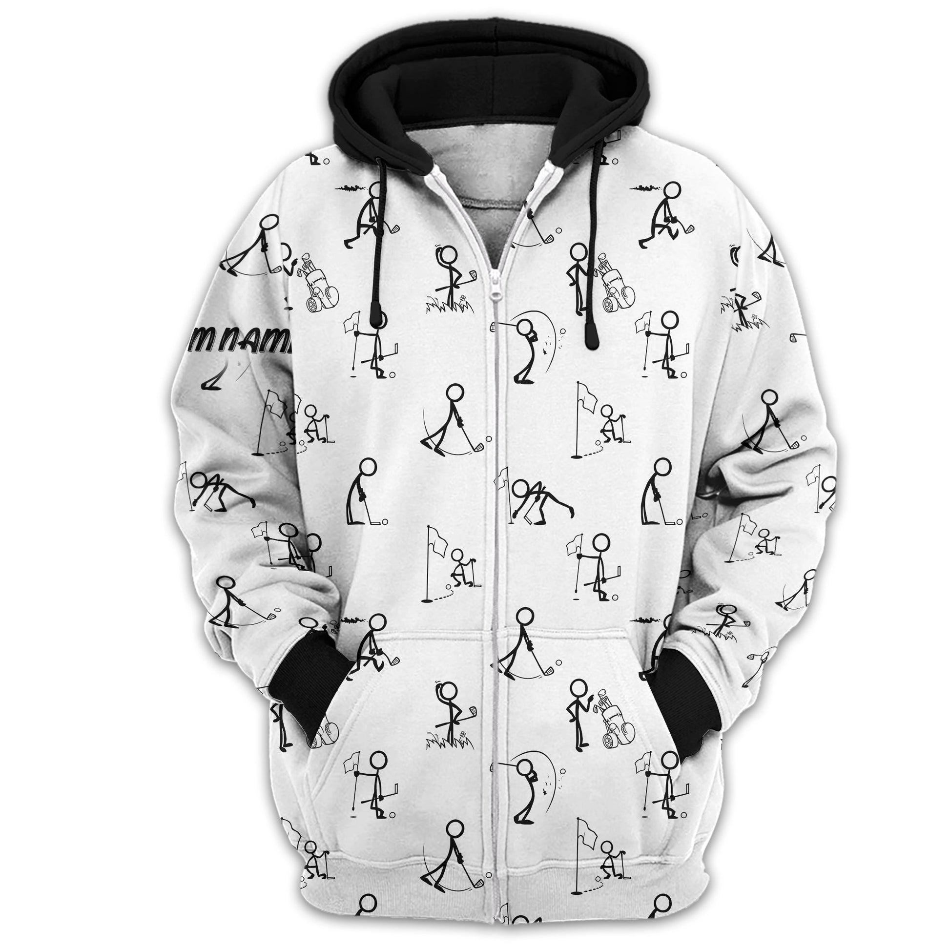 Funny Stick Figure Golf Polo Shirt, Gift For Golfers, Golf Gift For Men