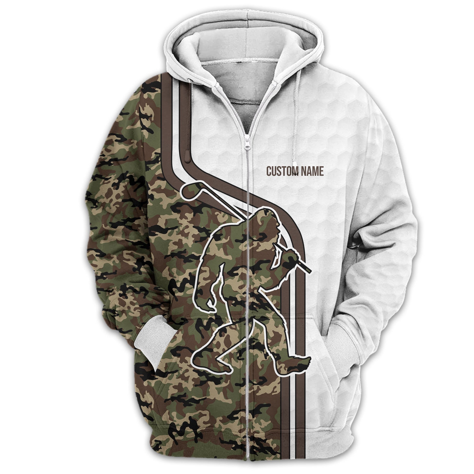 Funny Bigfoot Custom Golf Polo Shirt, Golf Shirt For Men, Gift For Golfers