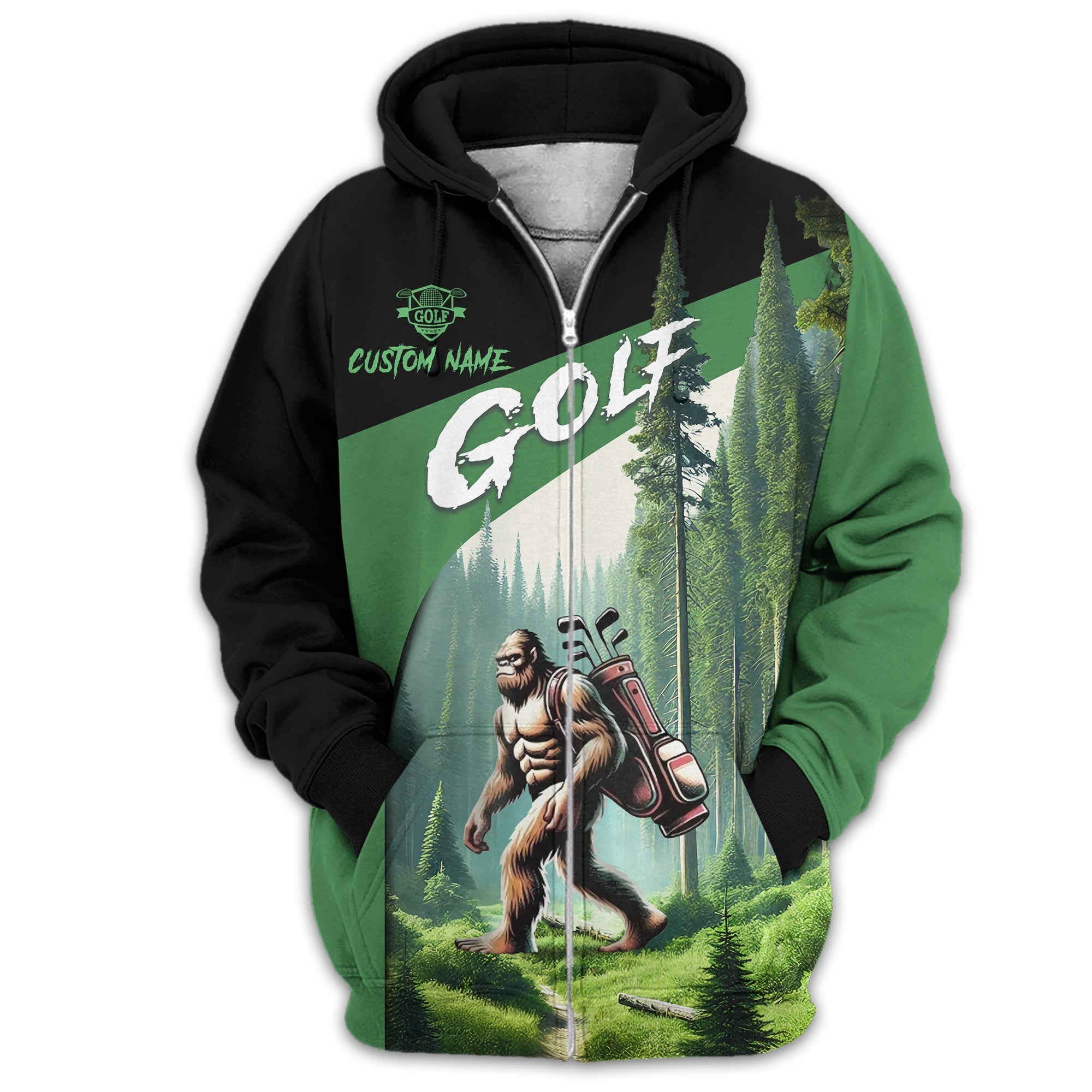 Not All Who Wander Are Lost Bigfoot Custom Golf Shirt, Funny Golf Shirt, Gift For Golfer