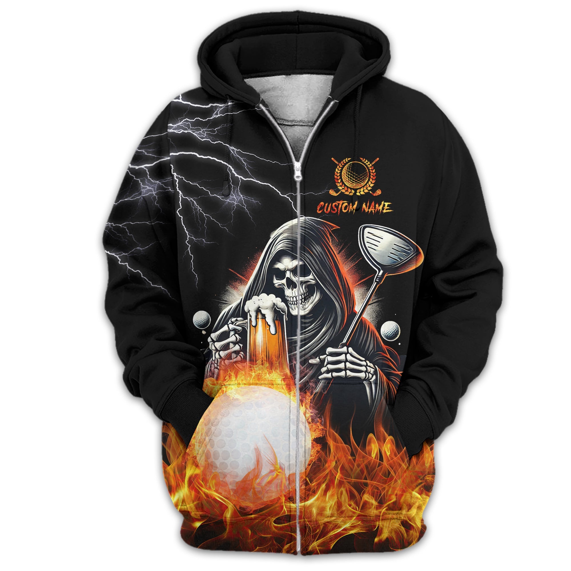 Golf & Beer Thats Why Im Here Custom Golf Shirt, Personalized Golf Shirt, Unique Gift For Golfer