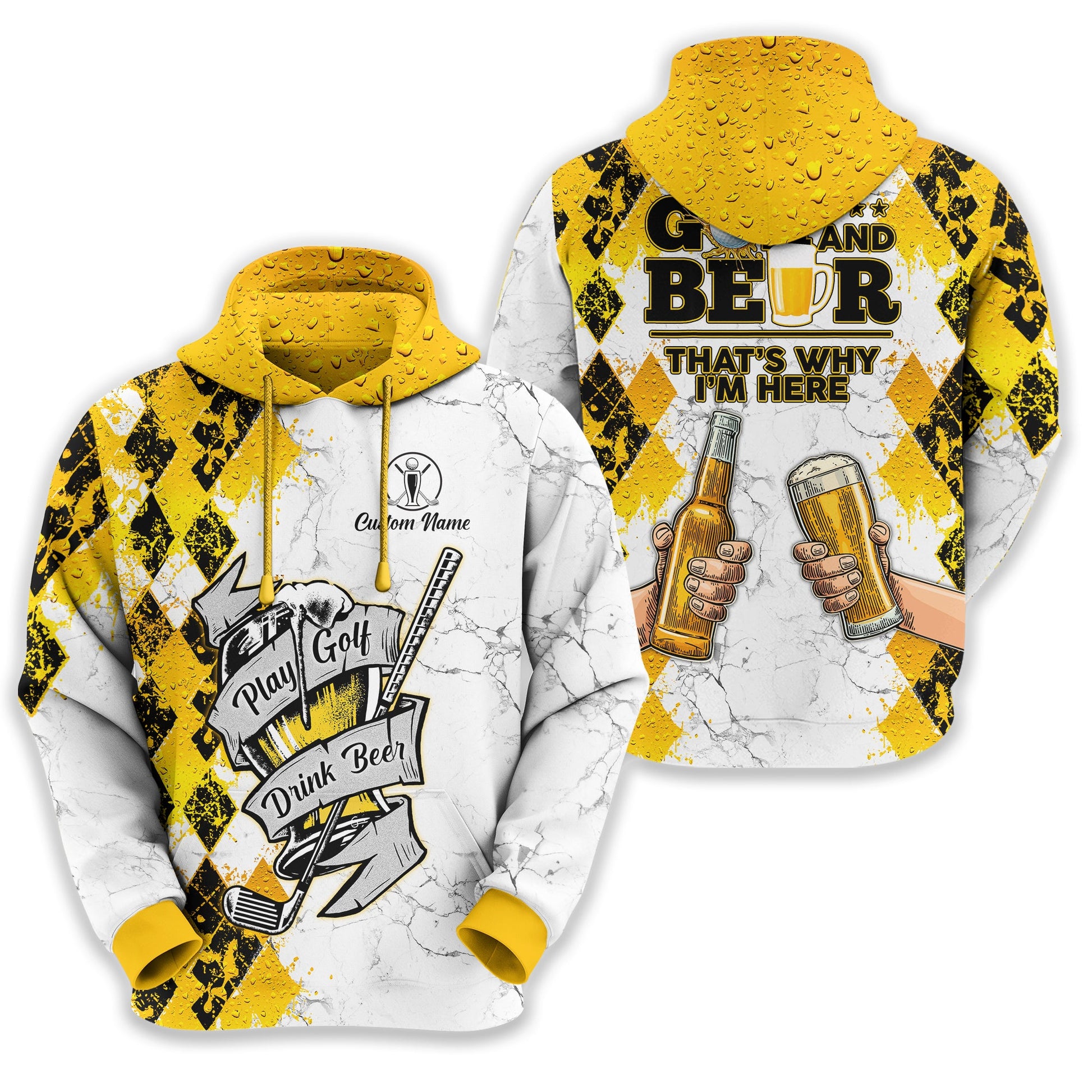 Play Golf Drink Beer Custom Golf Polo Shirt, Funny Golf Shirt, Golf & Beer Gift For Men