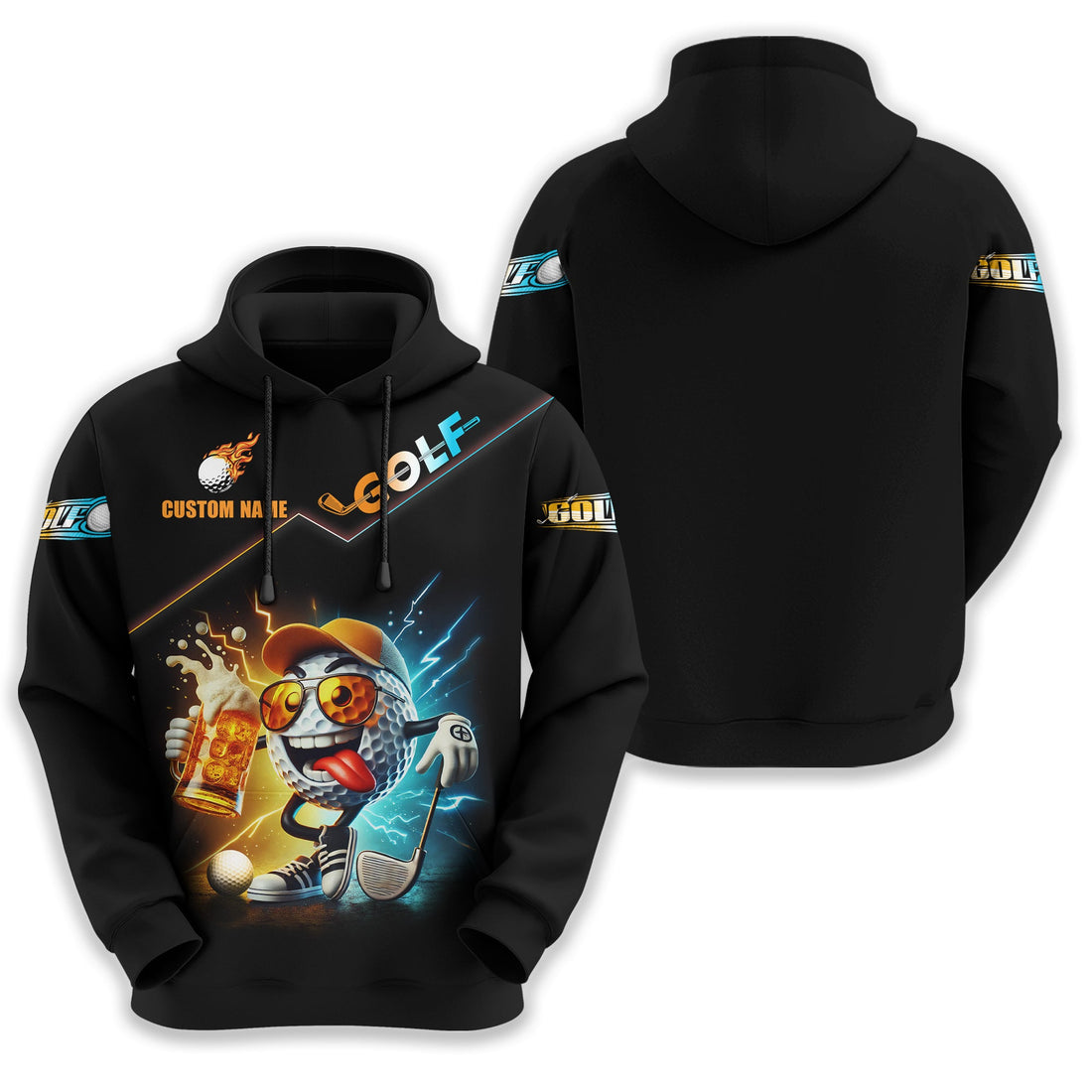 Custom Men's Golf Polo Shirt, Golfing Apparel, Funny Beer Golf Shirt, Gift For Golfers