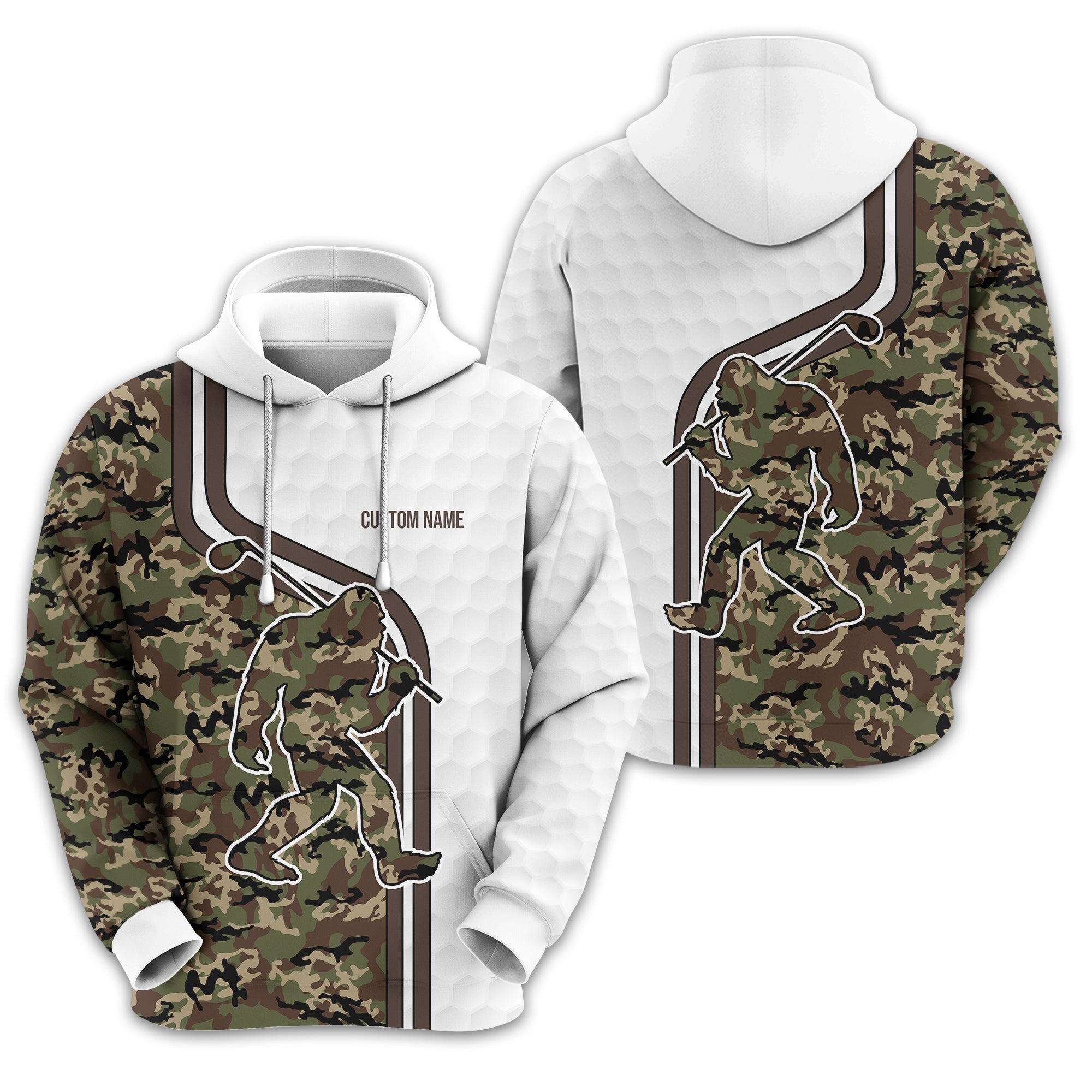 Funny Bigfoot Custom Golf Polo Shirt, Golf Shirt For Men, Gift For Golfers