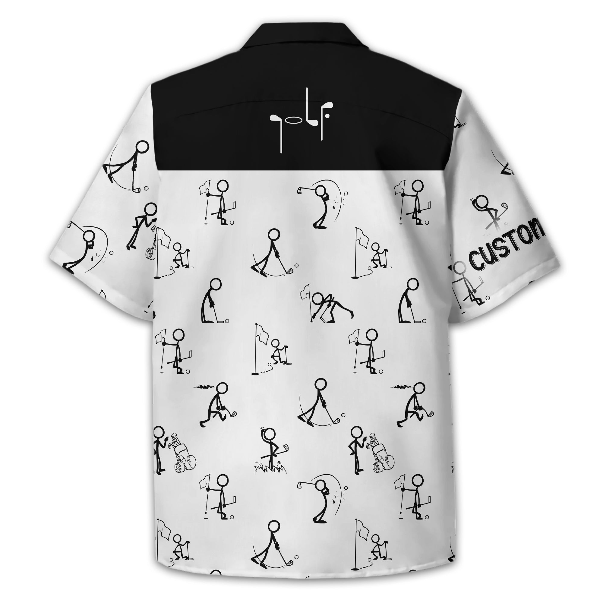 Funny Stick Figure Golf Polo Shirt, Gift For Golfers, Golf Gift For Men