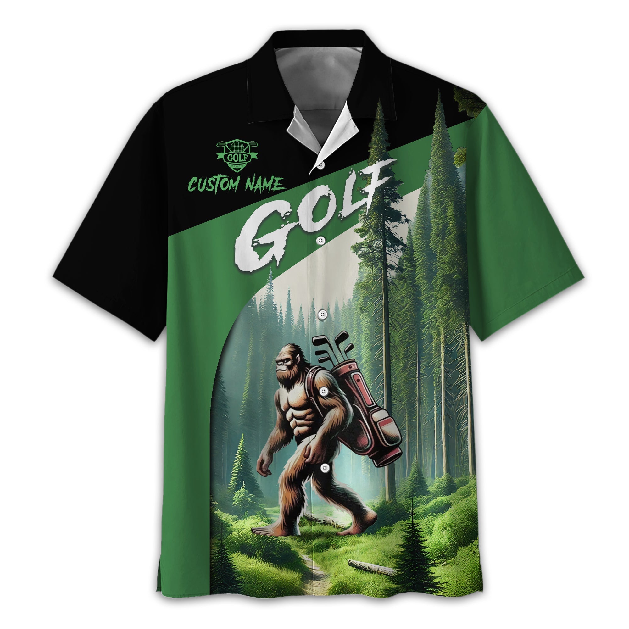 Not All Who Wander Are Lost Bigfoot Custom Golf Shirt, Funny Golf Shirt, Gift For Golfer