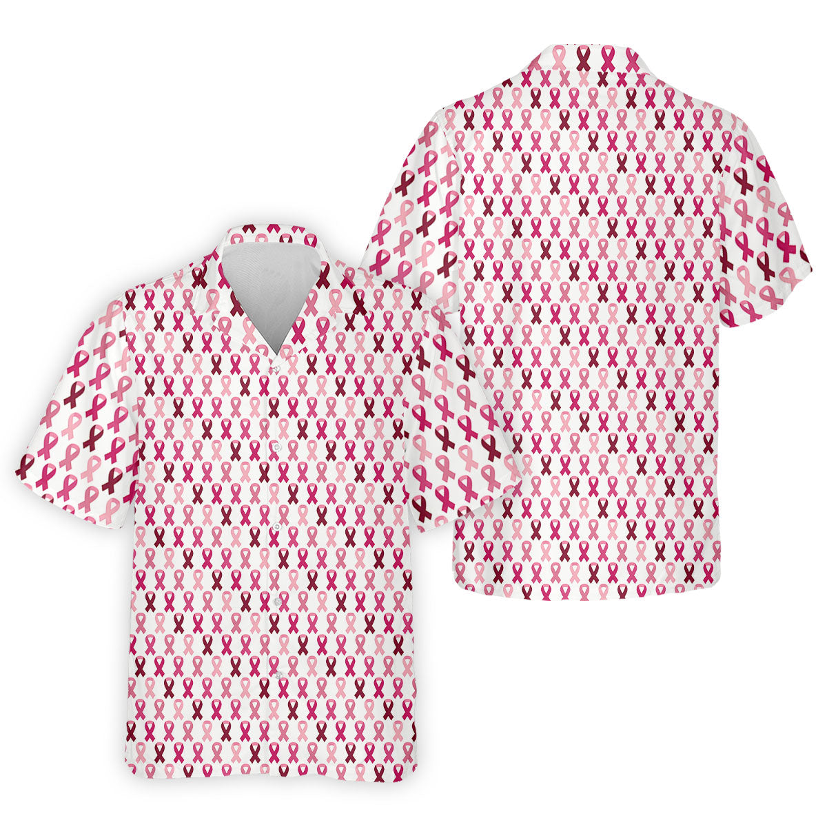 Pink Ribbon Men's Golf Shirt, Pink Golf Shirt Men, Breast Cancer Golf Shirt, Breast Cancer Awareness Shirt