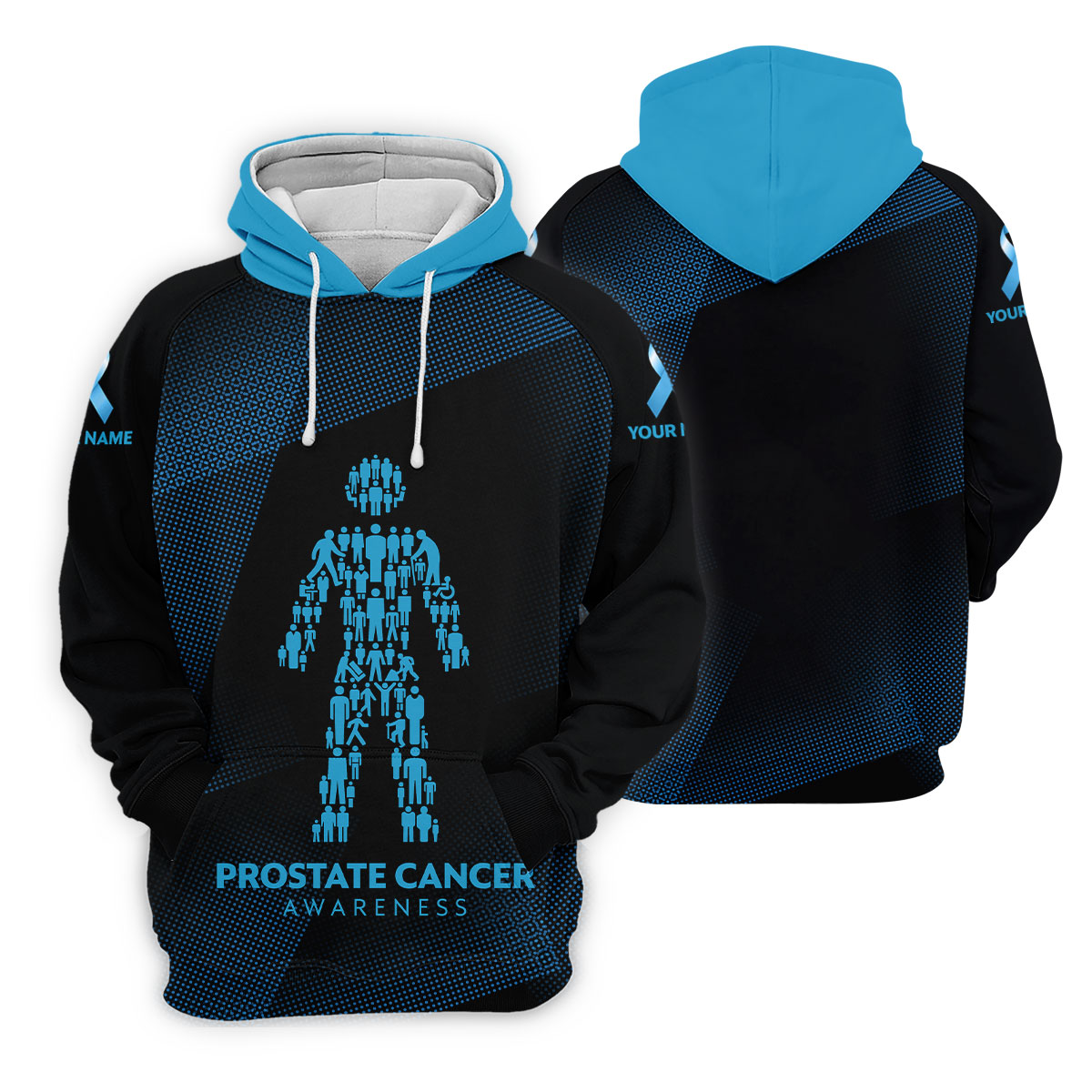 Prostate Cancer Awareness Black And Blue Polo, Cancer Awareness Shirt, Ladies Golf Shirts