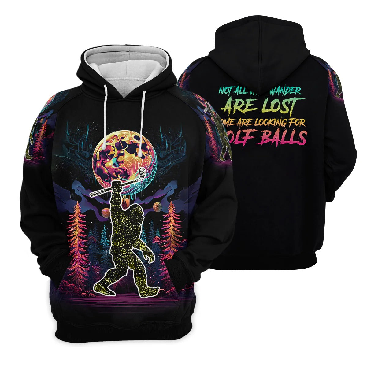 Not All Who Wander Are Lost Bigfoot Women's Golf Polo Shirt, Funny Golf Shirt, Ladies Golf Shirt