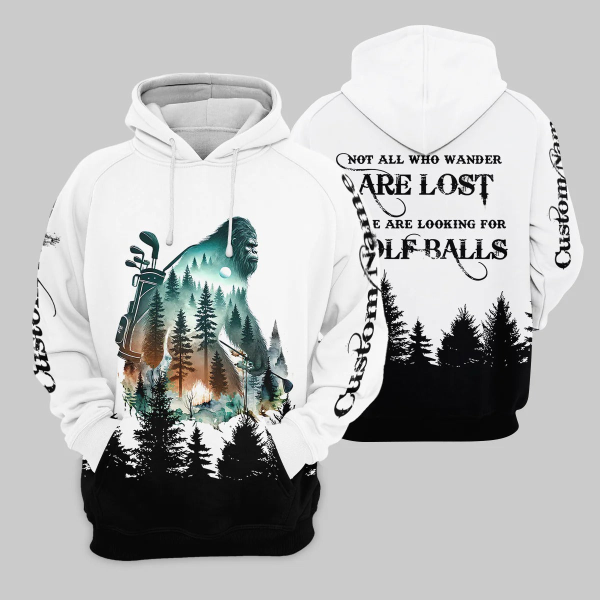 Not All Who Wander Are Lost Golf Polo Shirt, Funny Bigfoot Golf Shirt, Ladies Golf Shirt, Women Golf Gift