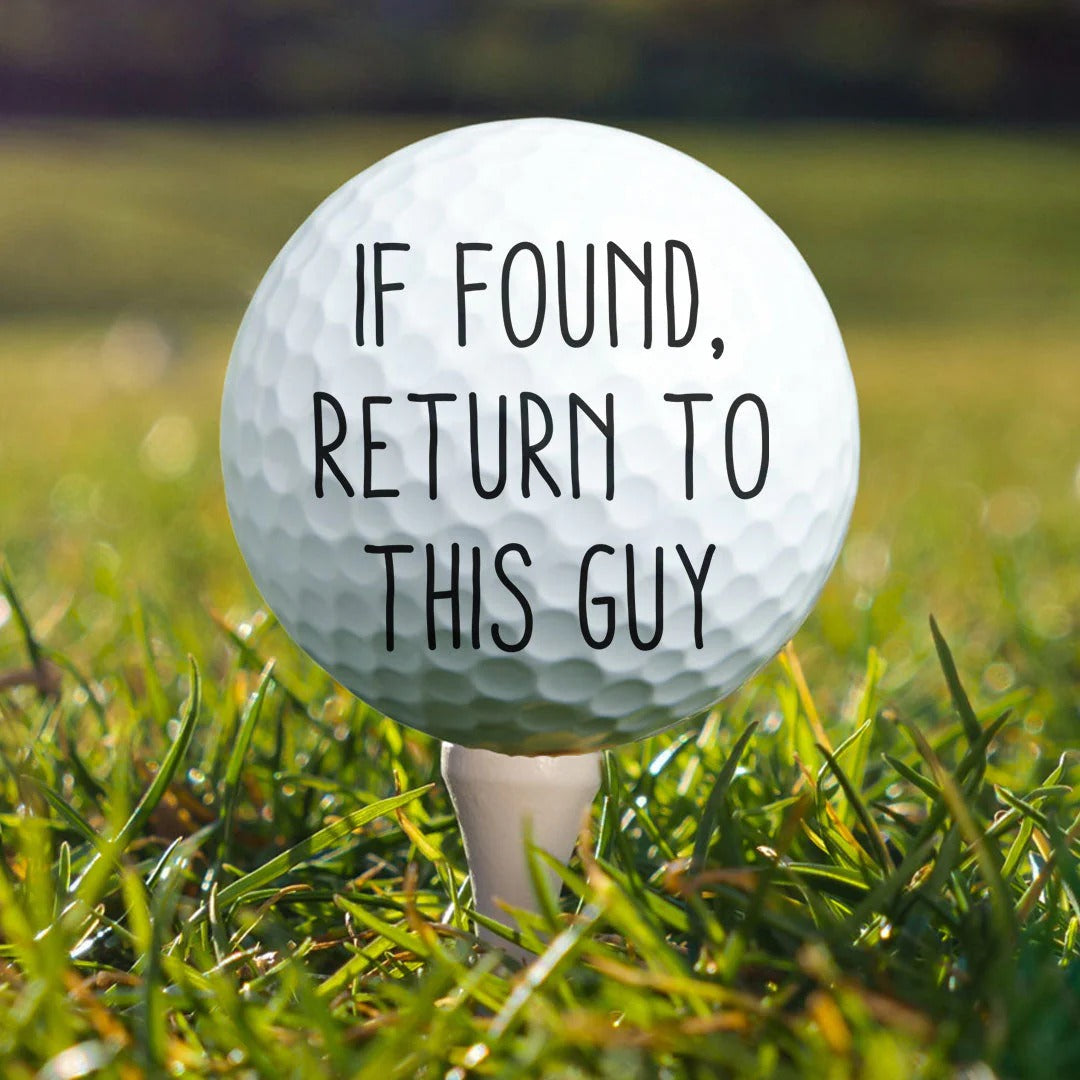 If Found Return To This Guy Custom Face Golf Balls, Funny Golf Balls, Gift For Dad