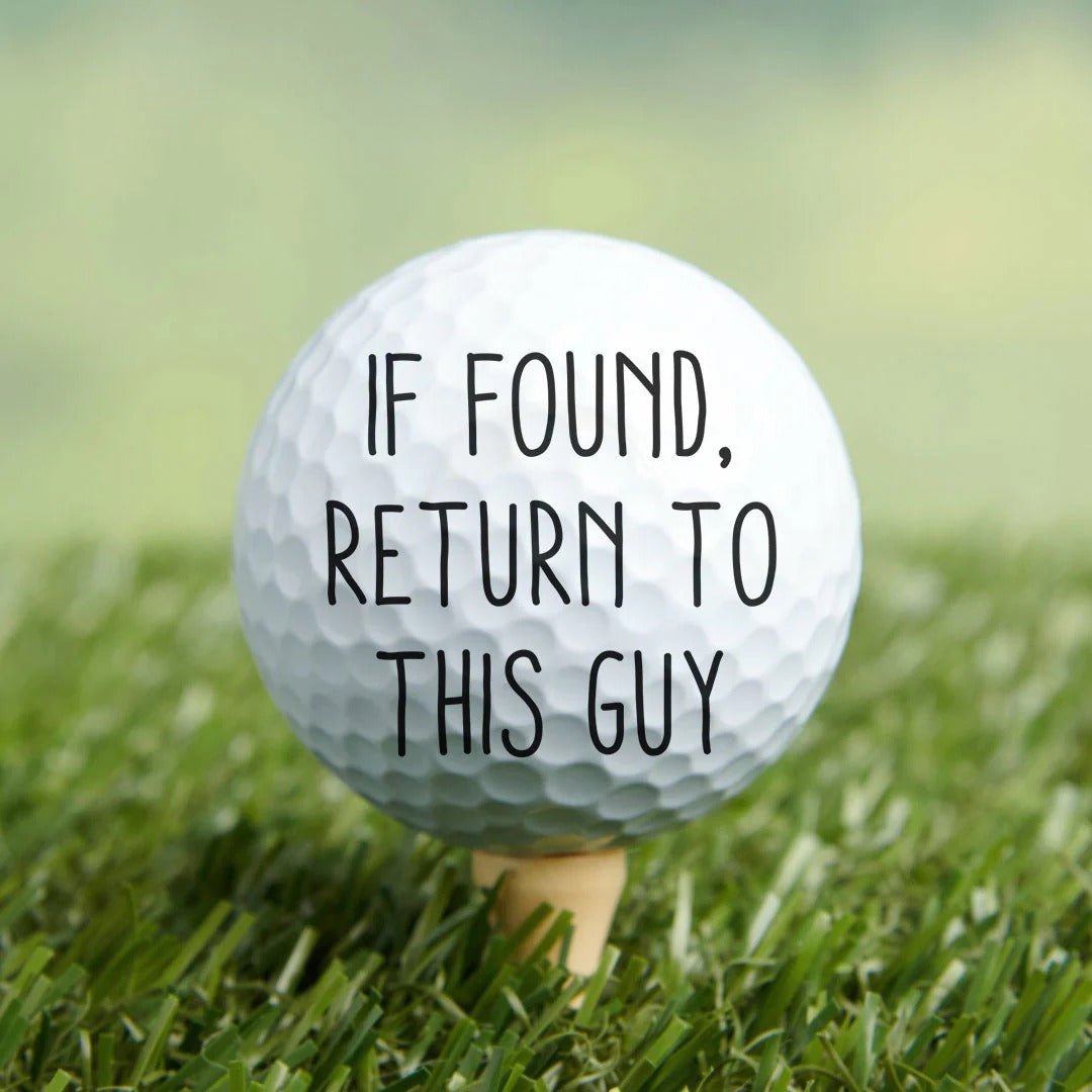 If Found Return To This Guy Custom Face Golf Balls, Funny Golf Balls, Gift For Dad