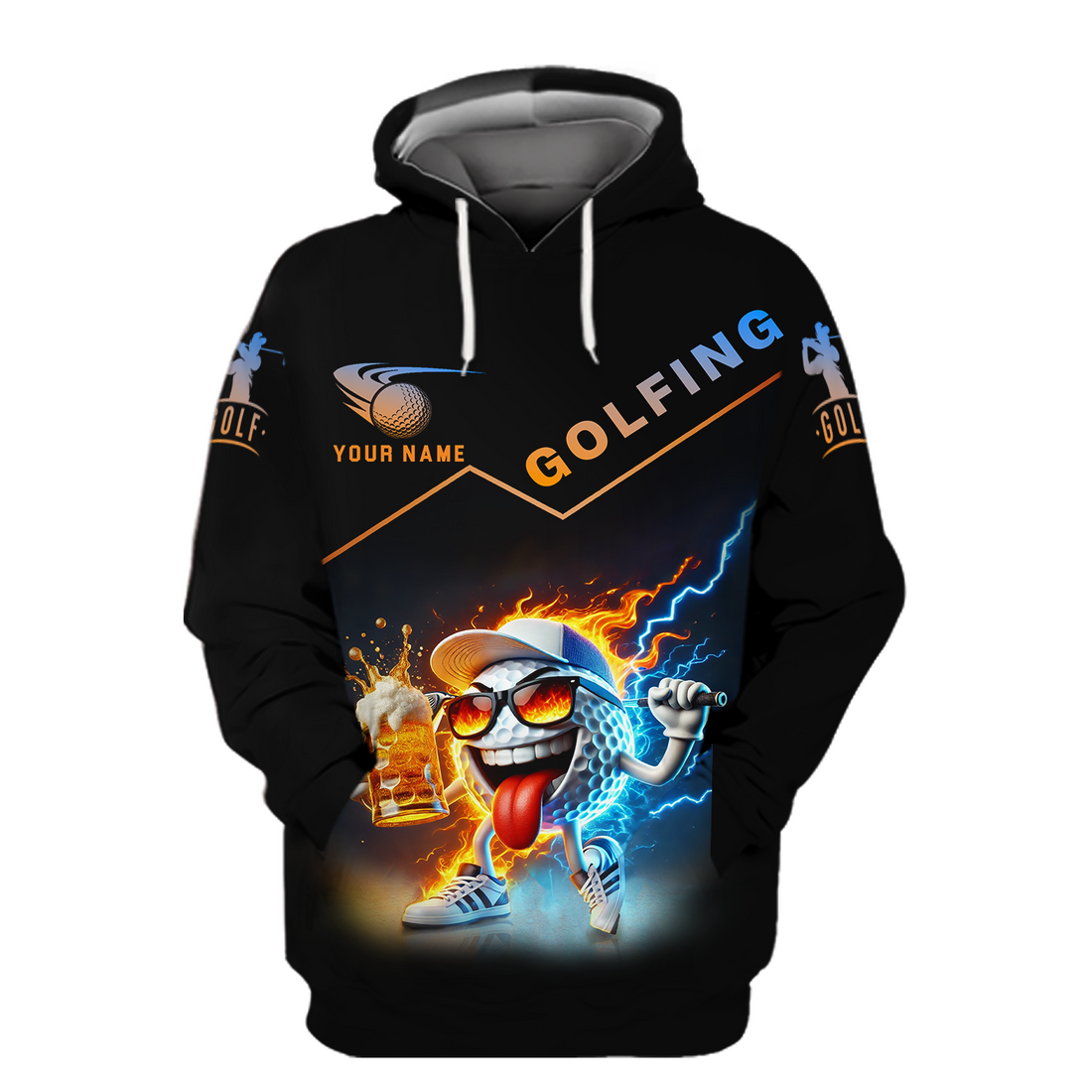 Golf And Beer, Funny Golf Ball Shirt, Custom Men's Golf Polo Shirt, Beer Golf Shirt, Gift For Golfers