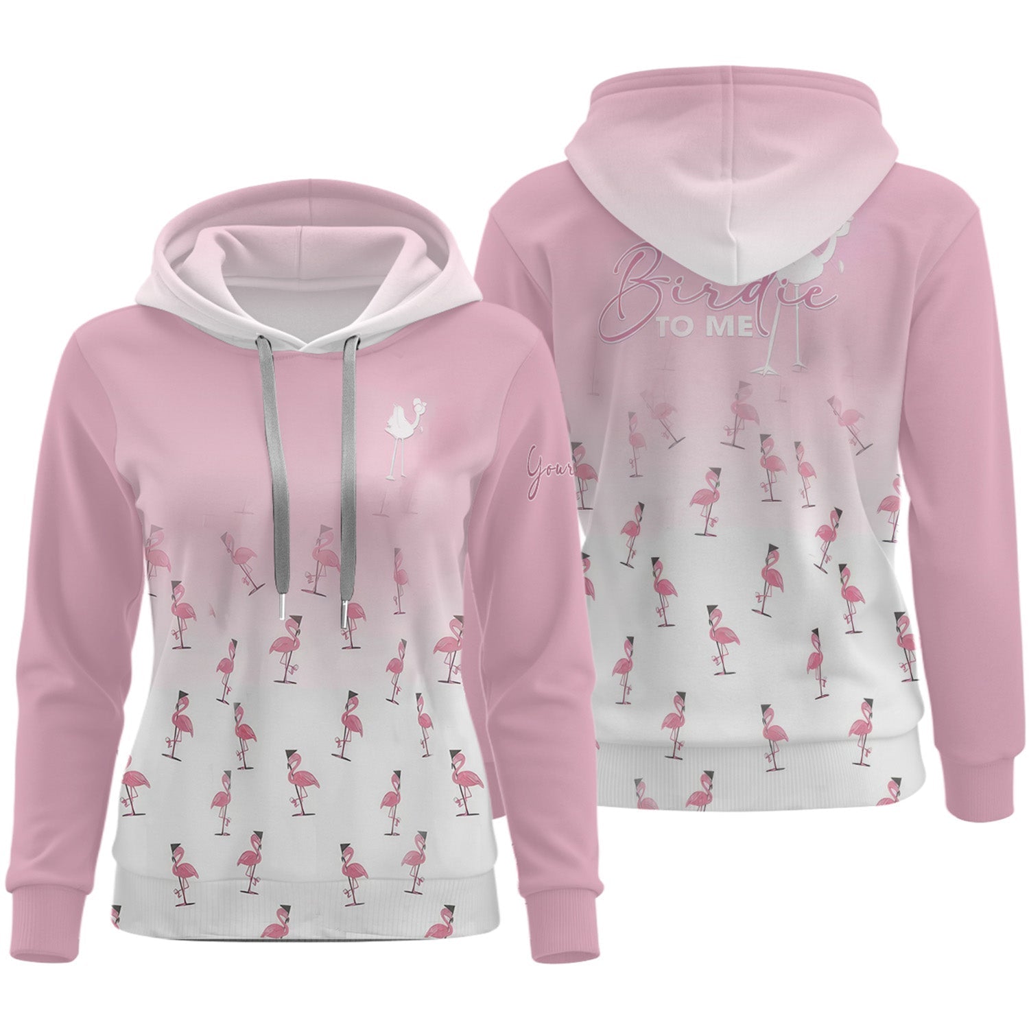 Talk Birdie To Me Flamingo Womens Golf Polo Shirt, Custom Ladies Golf Shirt, Womens Golf Gifts