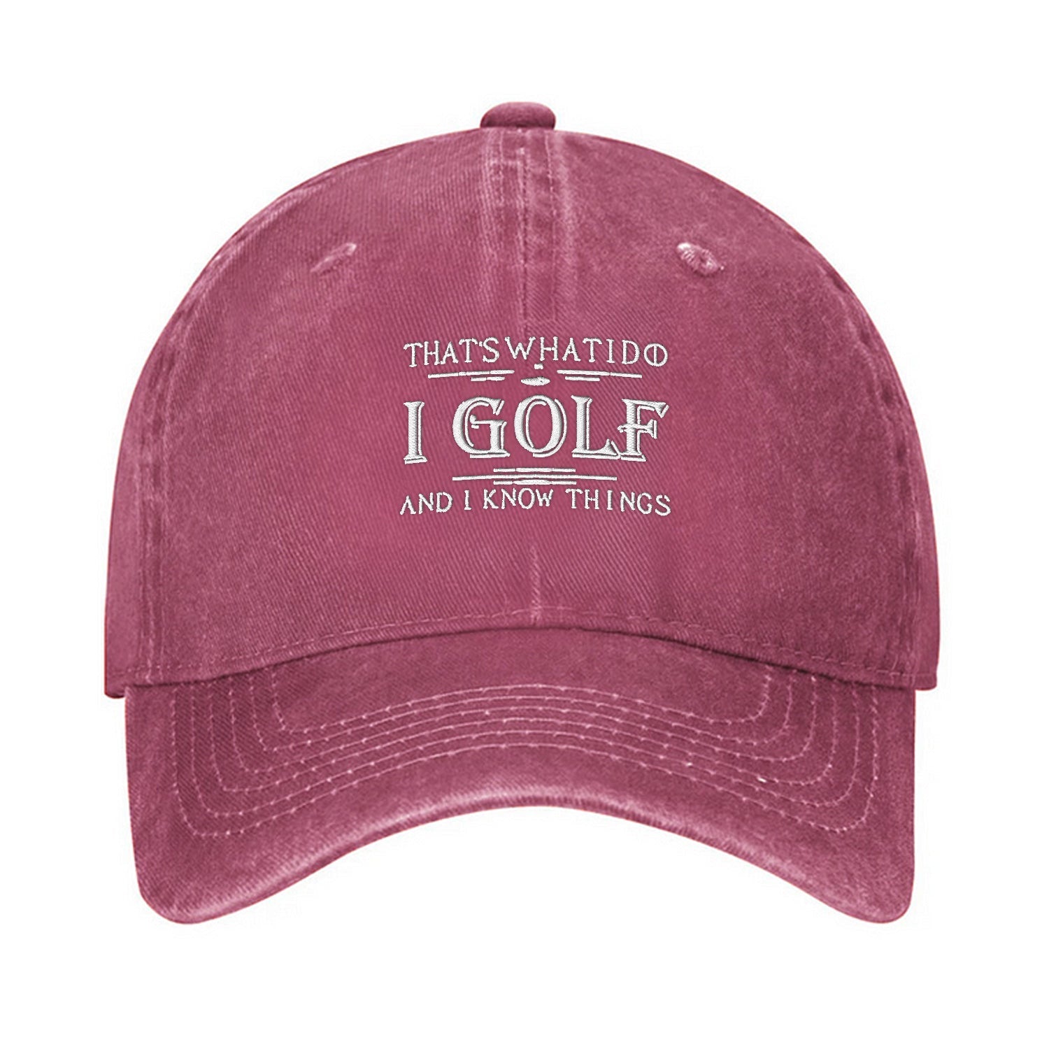 That's What I Do I Golf And I Know Things Embroidered Baseball Cap, Funny Golf Hat, Dad Golf Gift