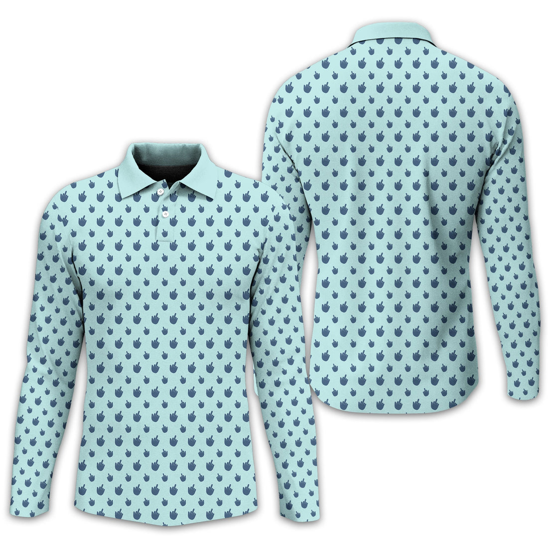 Middle Finger Funny Golf Polo Shirt, Gift For Golfers, Golf Gift For Him