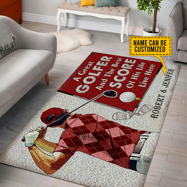 A Great Golfer Golf Rug, Gift For Golfers, Golf Decor