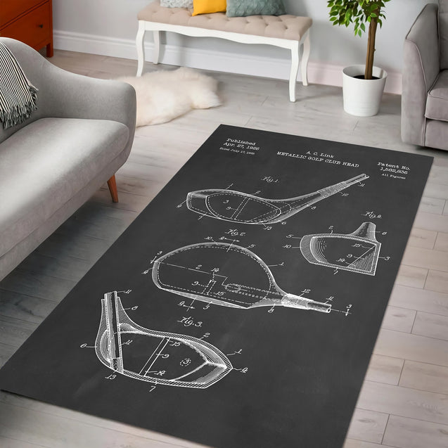 Golf Club Golf Rug, Gift For Golf Lovers, Golf Decor