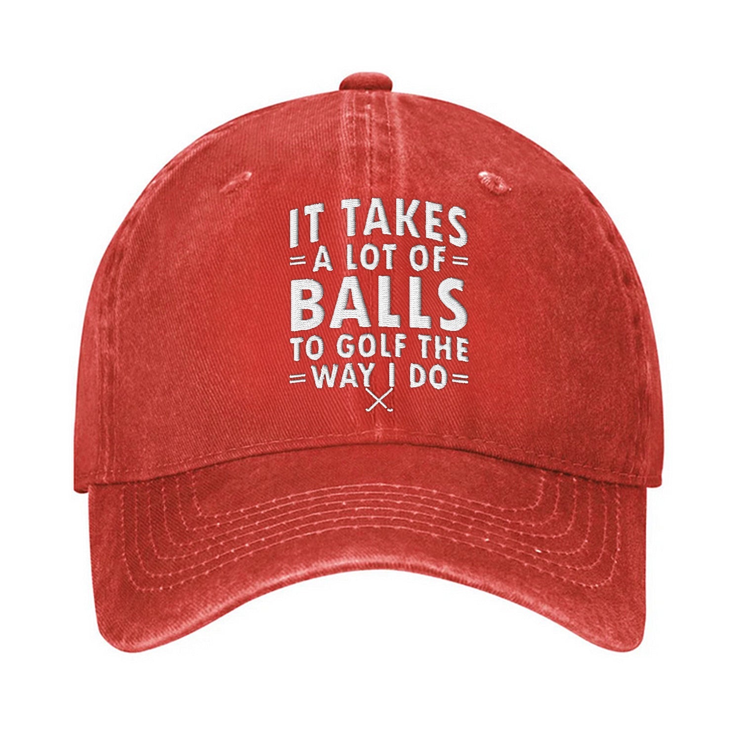 It Takes A Lot Of Balls To Golf The Way I Do Embroidered Baseball Cap, Funny Golf Hat, Dad Golf Gift