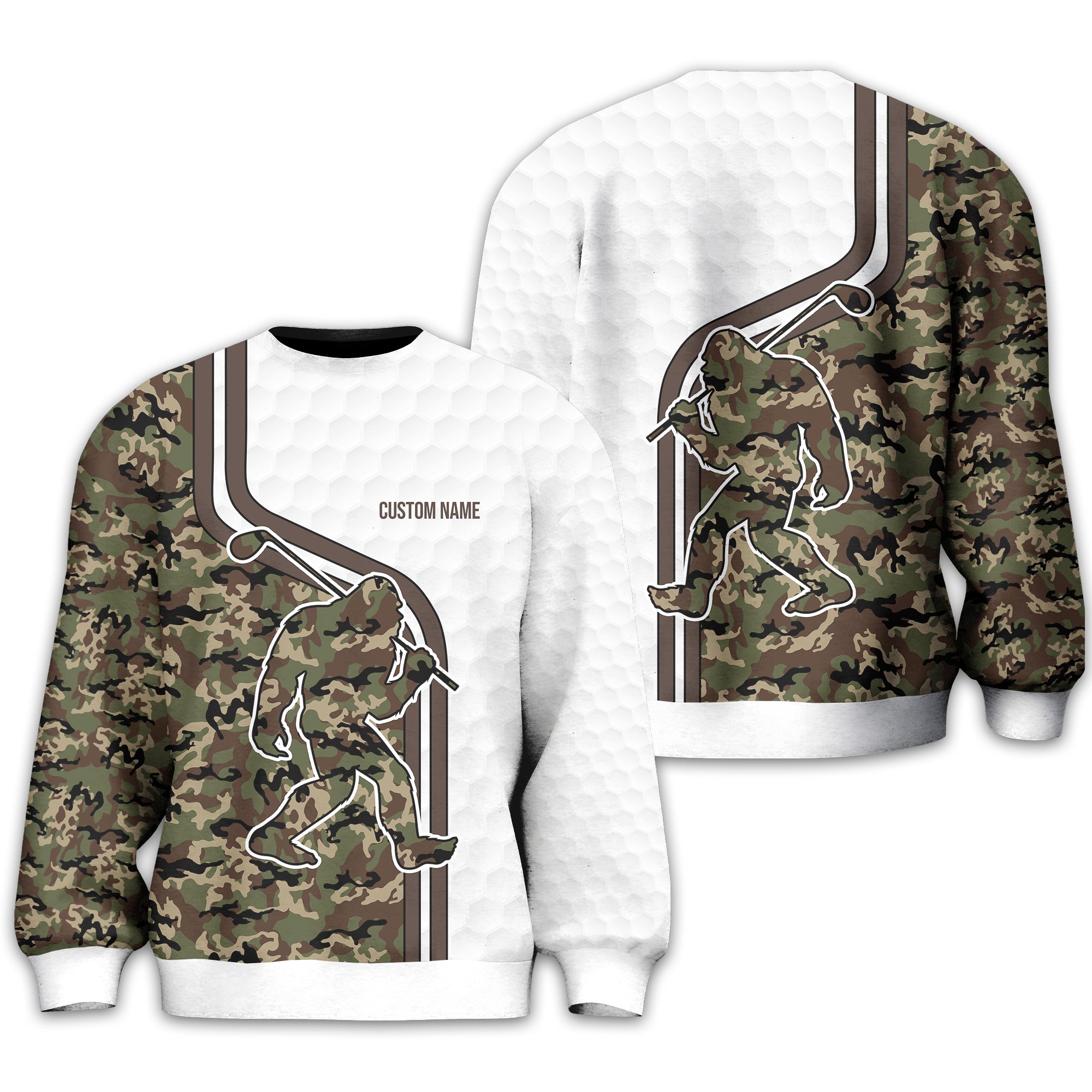 Funny Bigfoot Custom Golf Polo Shirt, Golf Shirt For Men, Gift For Golfers