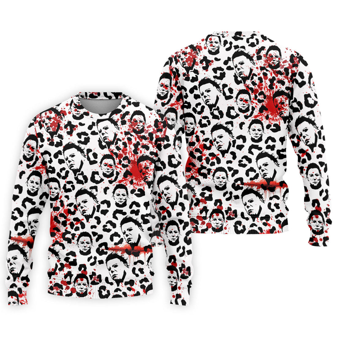 Michael Leopard Men's Golf Shirts, Horror Character Shirt, Halloween Golf Shirt, Fun Golf Shirts For Mens