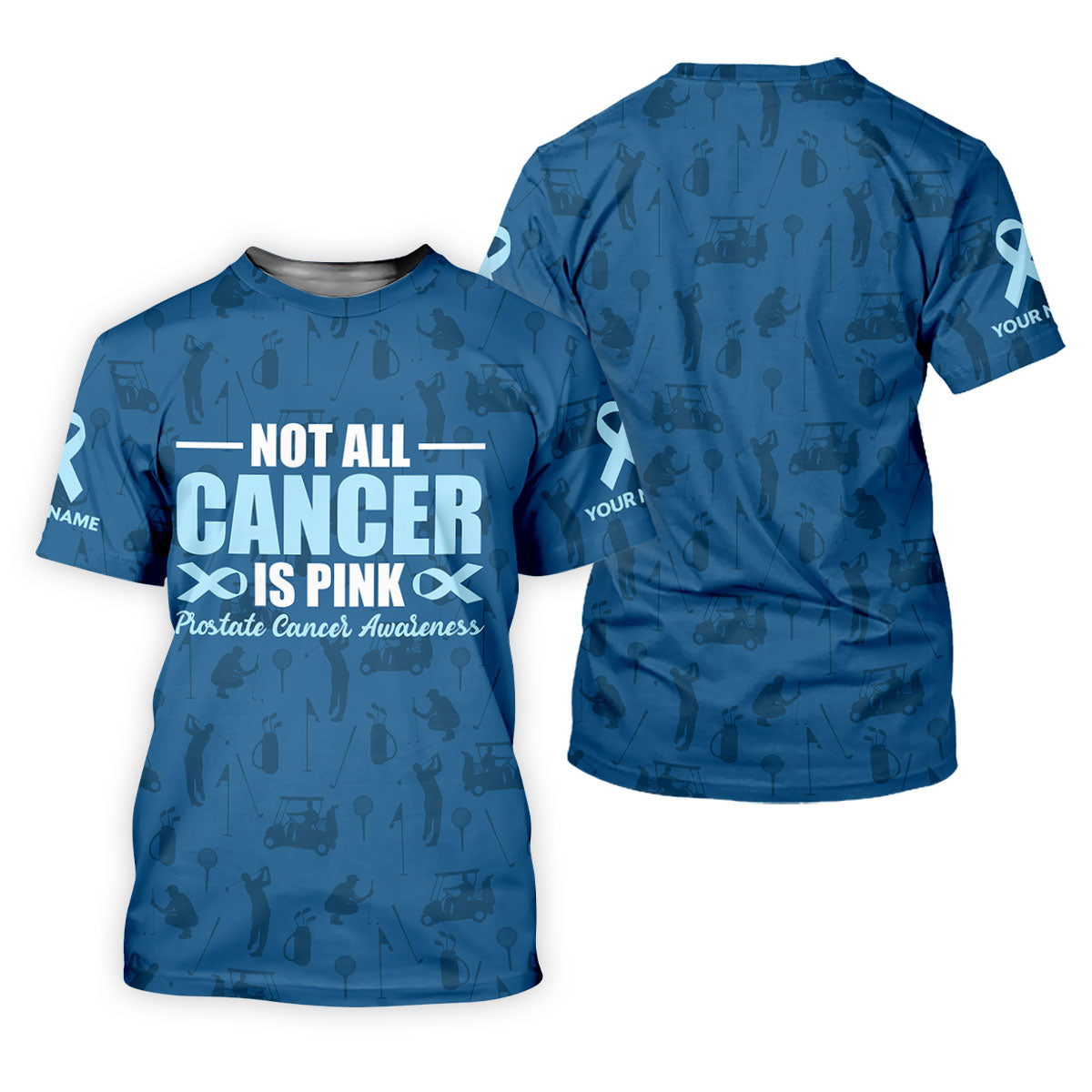 Not All Cancer Is Pink Prostate Cancer Awareness Golf Tops For Men, Mens Golf Polo Shirts