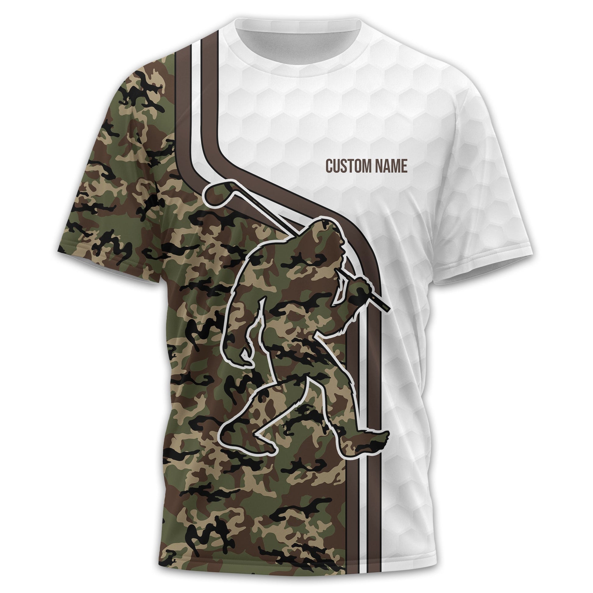 Funny Bigfoot Custom Golf Polo Shirt, Golf Shirt For Men, Gift For Golfers