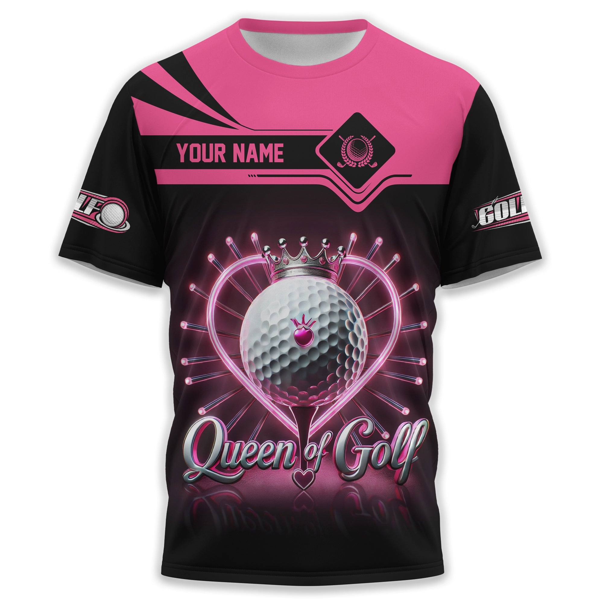Queen Of Golf Custom Womens Golf Polo Shirt, Golfing Apparel, Womens Golf Gifts