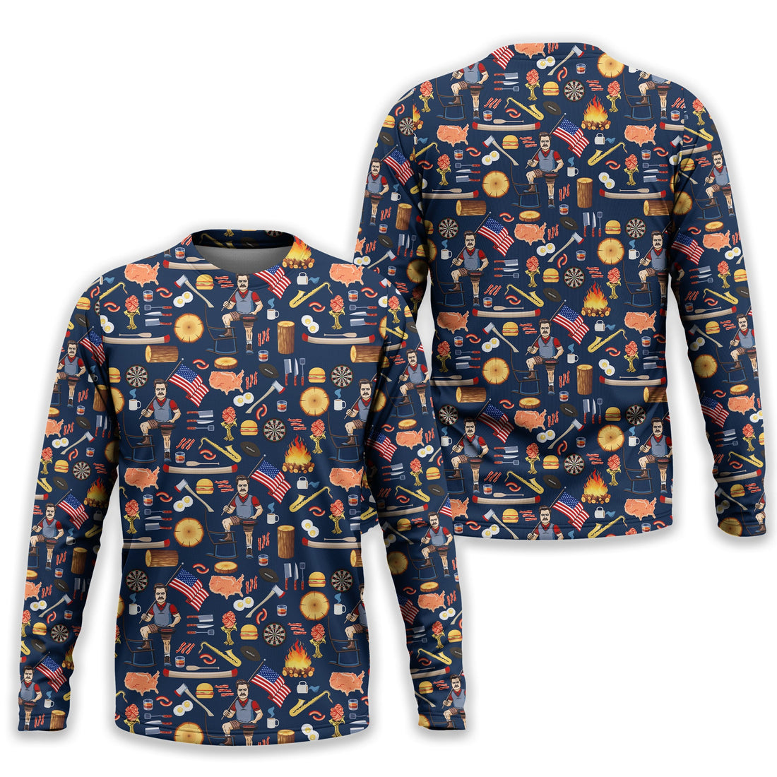 Ron Swanson Men's Golf Polo Shirt, Golfing Apparel, Gift For Golfers