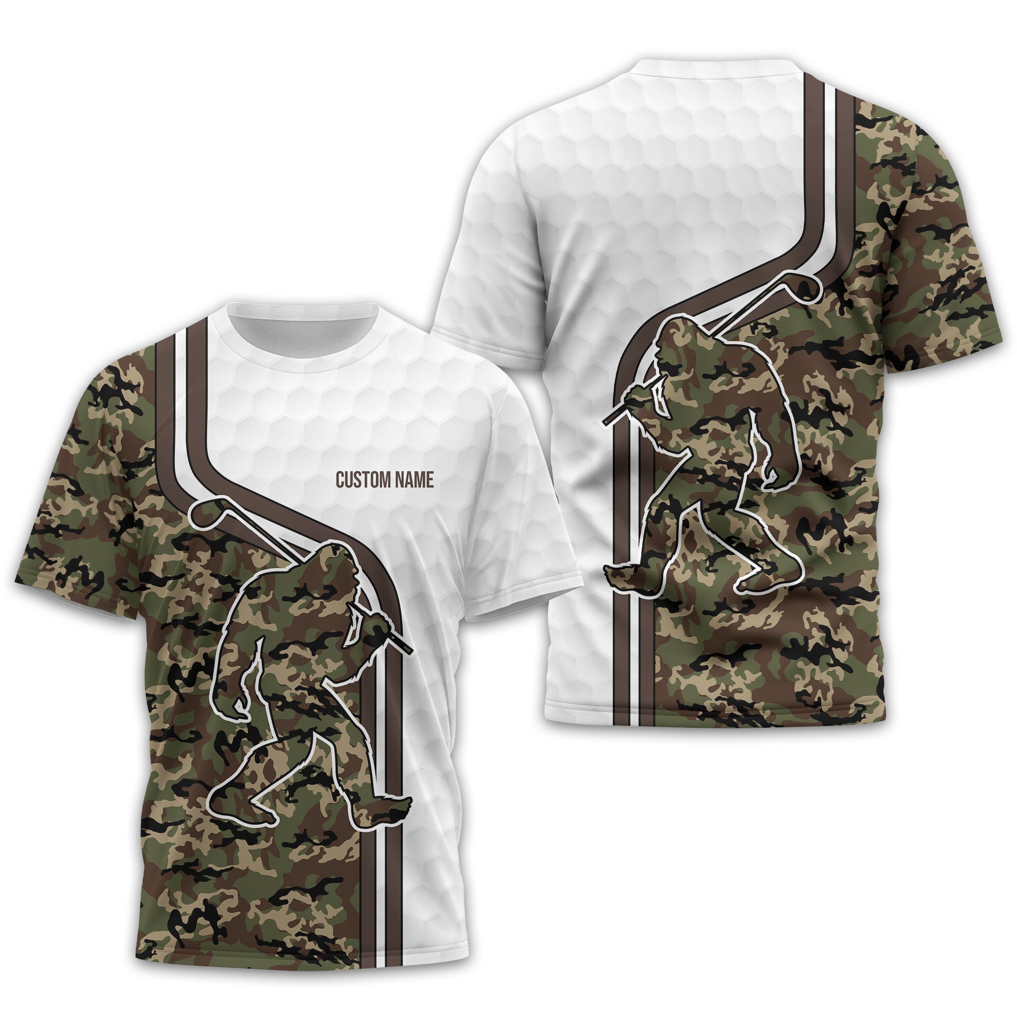 Funny Bigfoot Custom Golf Polo Shirt, Golf Shirt For Men, Gift For Golfers