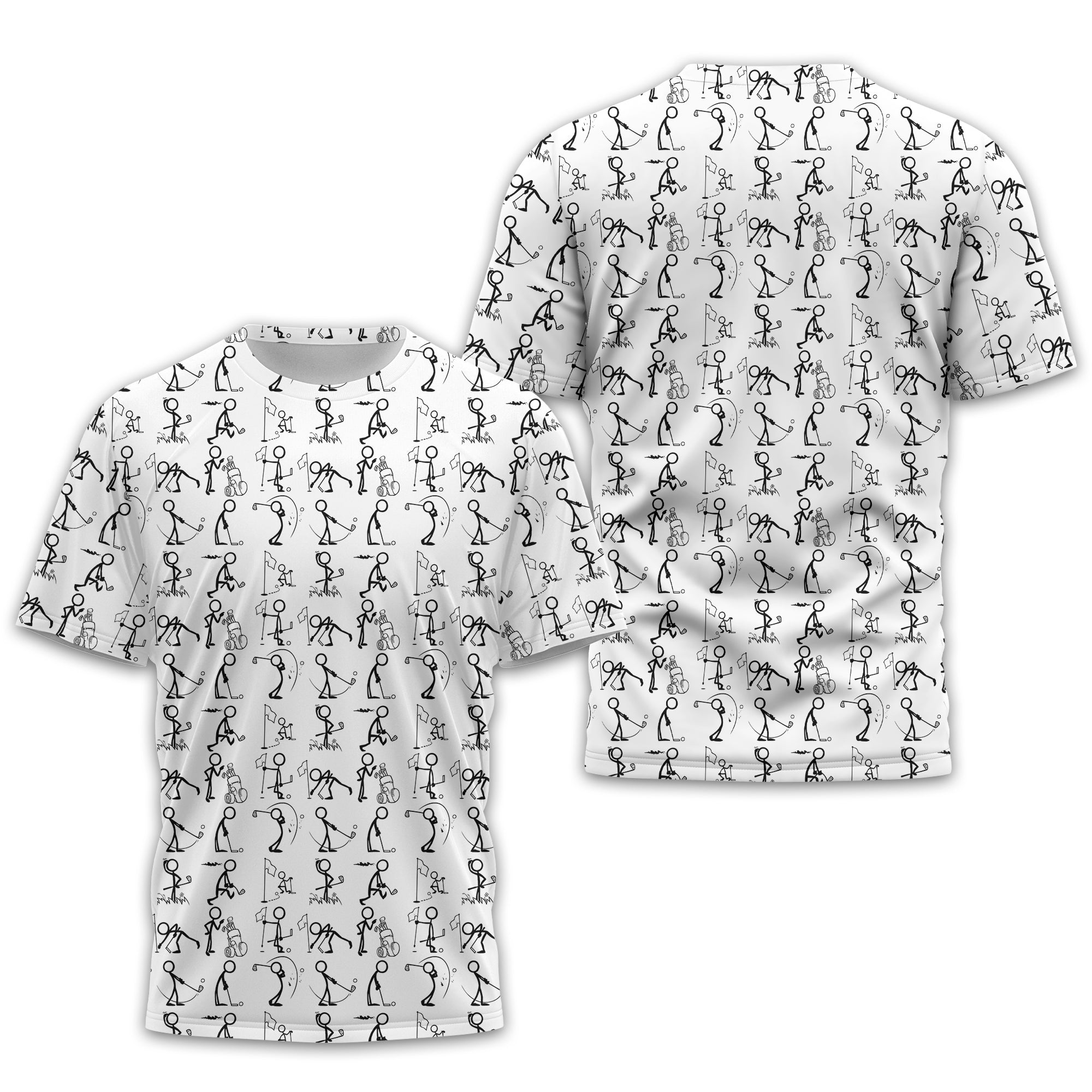 White Golf Polo Shirt, Funny Golf Shirt, Gift For Golfers