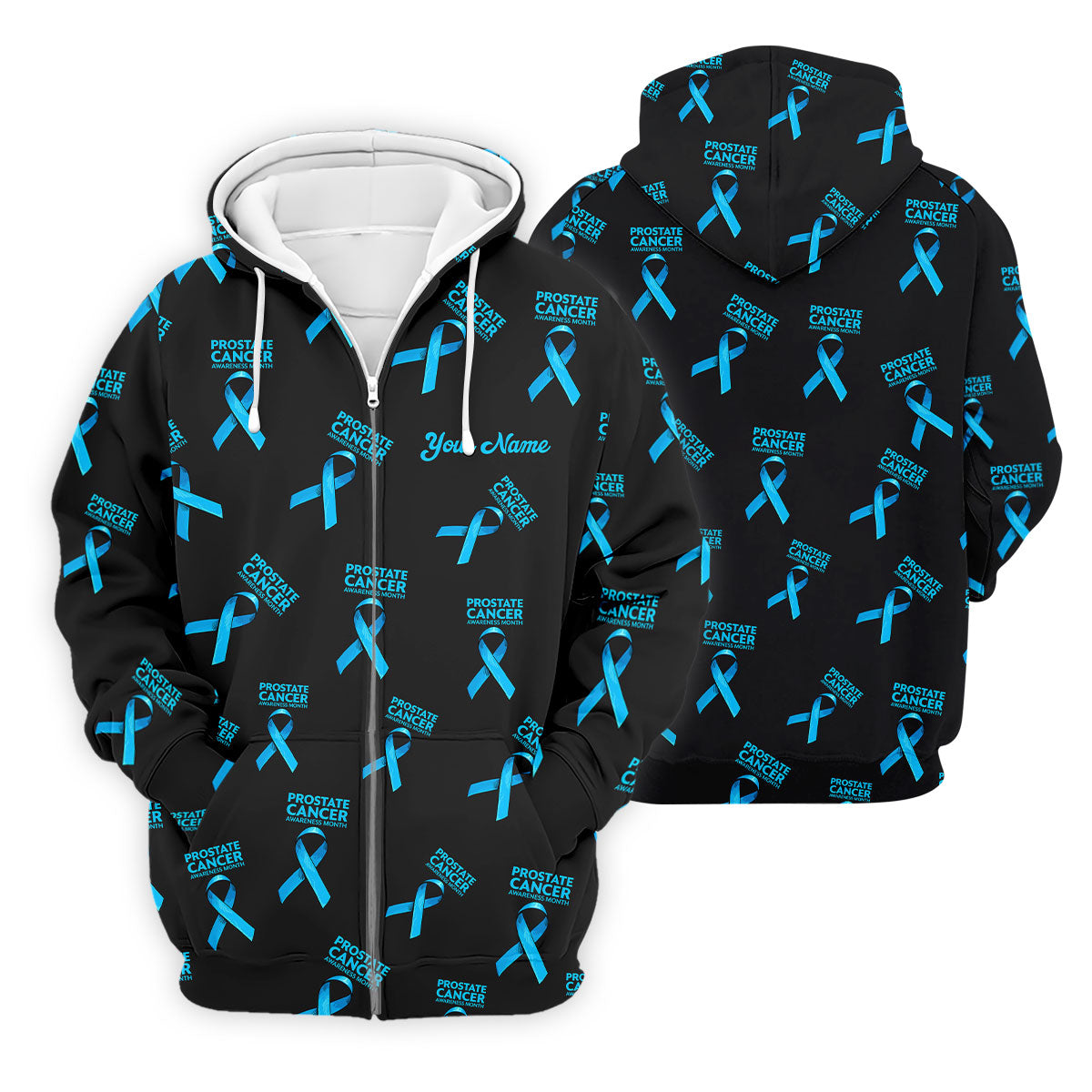 Prostate Cancer Awareness Blue Ribbon Golf Tops For Men, Unique Gift For Golfer, Golfing Apparel
